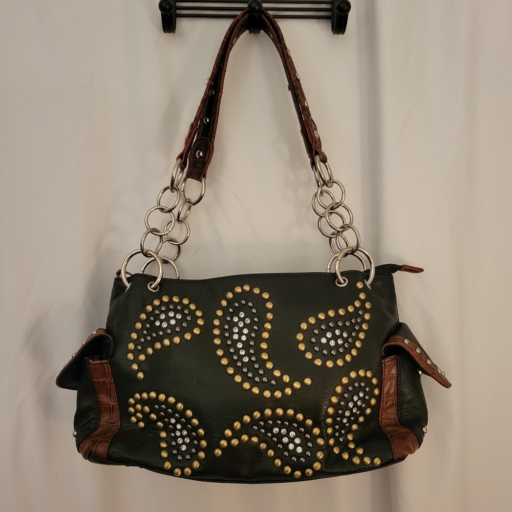Rustic Couture's  Western themed paisley rhinestone  bag/purse new without tags
